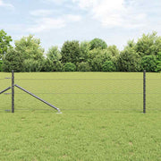 Vidaxl zeshoekig gaasgek met palen 10 x 0,4 m pvc-coated staal grijs - afbeelding 1