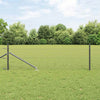 Vidaxl afrasteringspaal grijs 10 x 0,5 m (25 mm gaas) staal en pvc