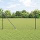 Vidaxl zeshoekig gaasgek met palen 10 x 1,4 m pvc-coated staal grijs