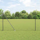 Vidaxl zeshoekig gaasgek met palen 10 x 1,5 m pvc-coated staal grijs