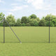 Vidaxl zeshoekig gaasgek met palen 10 x 1,6 m pvc-coated staal grijs