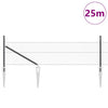 Vidaxl afrasteringspaal grijs 25 x 0,8 m (13 mm gaas) staal en pvc