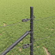 Vidaxl zeshoekig gaasgek met palen 25 x 0,8 m pvc-coated staal grijs - afbeelding 3
