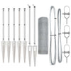 Vidaxl afrasteringspaal zilver 10 x 0,8 m (25 mm gaas) staal