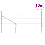 Vidaxl zeshoekig gaasgek met palen 10 x 0,8 m gegalvaniseerd staal - afbeelding 3