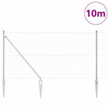 Vidaxl zeshoekig gaasgek met palen 10 x 1 m gegalvaniseerd staal mesh - afbeelding 3