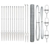 Vidaxl afrasteringspaal zilver 10 x 1,4 m (50 mm gaas) staal