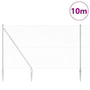 Vidaxl zeshoekig gaasgek met palen 10 x 1,5 m gegalvaniseerd staal - afbeelding 3