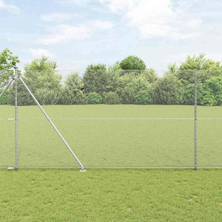 Vidaxl zeshoekig gaasgek met palen 10 x 1,6 m gegalvaniseerd staal