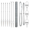 Vidaxl afrasteringspaal zilver 10 x 1,6 m (36 mm gaas) staal