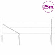 Vidaxl zeshoekig gaasgek met palen 25 x 0,5 m gegalvaniseerd staal - afbeelding 3
