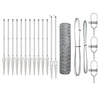 Vidaxl afrasteringspaal zilver 25 x 0,5 m (36 mm gaas) staal