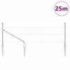 Vidaxl afrasteringspaal zilver 25 x 0,5 m (36 mm gaas) staal