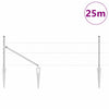 Vidaxl afrasteringspaal zilver 25 x 0,5 m (50 mm gaas) staal