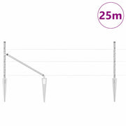 Vidaxl zeshoekig gaasgek met palen 25 x 0,8 m gegalvaniseerd staal - afbeelding 3