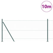 Vidaxl zeshoekig gaashek met betonnen voetstuk 10 x 0,8 m groen mesh - afbeelding 3