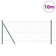 Vidaxl zeshoekig gaashek met betonnen voetstuk 10 x 1 m groen mesh - afbeelding 3