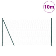 Vidaxl zeshoekig gaashek met betonnen voetstuk 10 x 1,2 m groen mesh - afbeelding 3