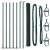 Vidaxl afrasteringspaal groen 10 x 1,5 m (25 mm gaas) staal en pvc