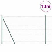 Vidaxl zeshoekig gaashek met betonnen voetstuk 10 x 1,5 m groen mesh - afbeelding 3