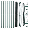 Vidaxl afrasteringspaal groen 10 x 1,5 m (50 mm gaas) staal en pvc