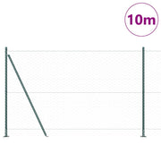 Vidaxl zeshoekig gaashek met betonnen voetstuk 10 x 1,5 m groen mesh - afbeelding 3