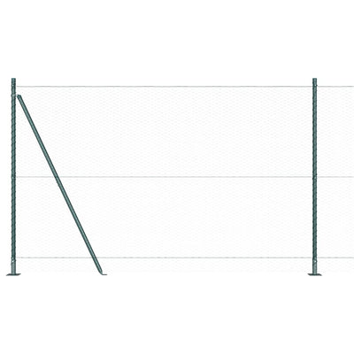 Vidaxl afrasteringspaal groen 10 x 1,6 m (25 mm gaas) staal en pvc
