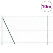Vidaxl zeshoekig gaashek met betonnen voetstuk 10 x 1,6 m groen mesh - afbeelding 3