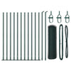 Vidaxl afrasteringspaal groen 25 x 0,4 m (13 mm gaas) staal en pvc