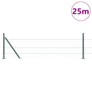 Vidaxl zeshoekig gaashek met betonnen voetstuk 25 x 0,4 m groen mesh - afbeelding 3