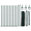 Vidaxl afrasteringspaal groen 25 x 0,4 m (50 mm gaas) staal en pvc