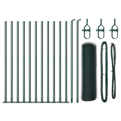 Vidaxl afrasteringspaal groen 25 x 0,5 m (13 mm gaas) staal