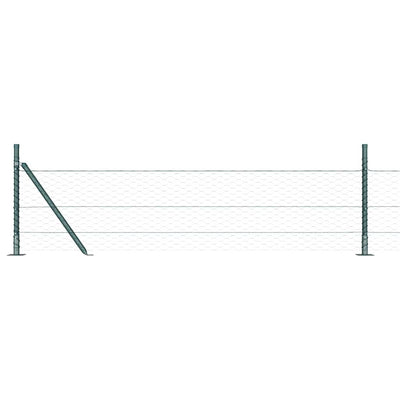 Vidaxl afrasteringspaal groen 25 x 0,5 m (36 mm gaas) staal