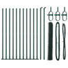 Vidaxl afrasteringspaal groen 25 x 0,8 m (50 mm gaas) staal en pvc