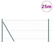 Vidaxl zeshoekig gaashek met betonnen voetstuk 25 x 0,8 m groen mesh - afbeelding 3