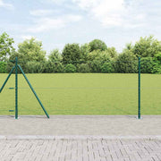 Vidaxl zeshoekig gaashek met betonnen voetstuk 25 x 1 m donkergroen - afbeelding 1