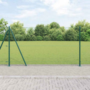Vidaxl zeshoekig gaashek met betonnen voetstuk 25 x 1,2 m groen mesh - afbeelding 1
