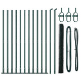 Vidaxl zeshoekig gaashek met betonnen voetstuk 25 x 1,4 m groen mesh - afbeelding 2