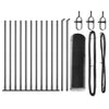 Vidaxl afrasteringspaal grijs 25 x 0,4 m (13 mm gaas) staal en pvc