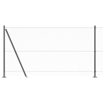 Vidaxl afrasteringspaal grijs 25 x 1,2 m (25 mm gaas) staal