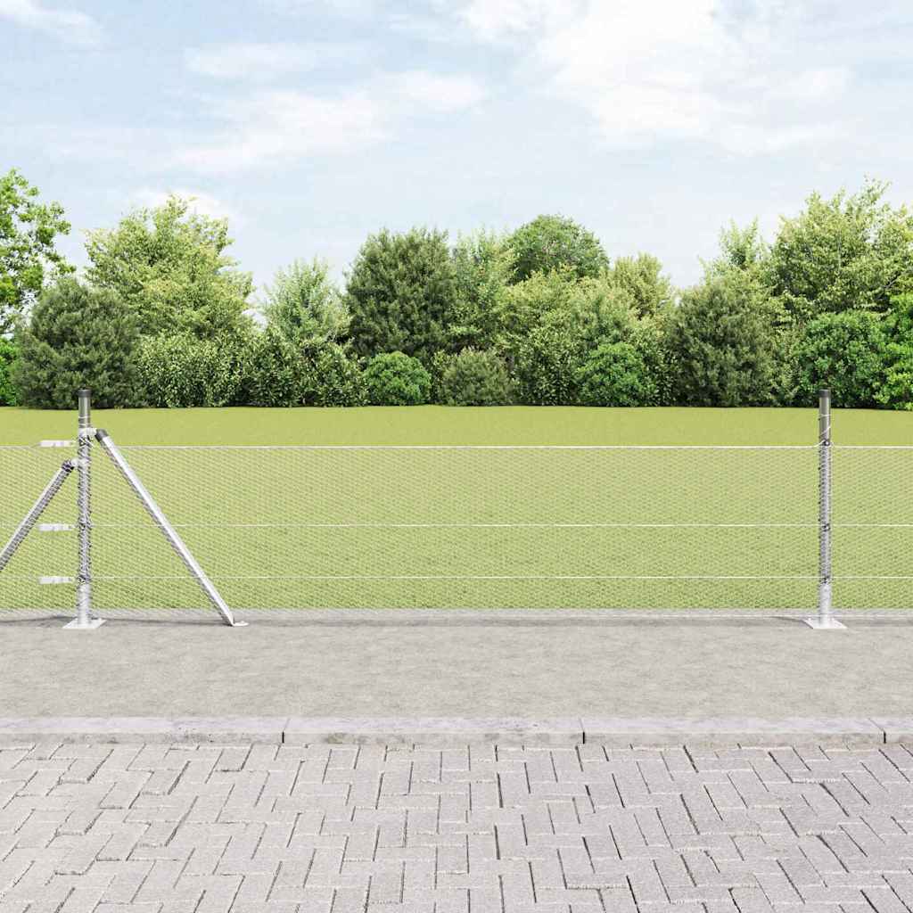 Vidaxl zeshoekig gaashek met betonnen voetstuk 10 x 0,5 m mesh