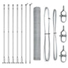 Vidaxl afrasteringspaal zilver 10 x 0,8 m (25 mm gaas) staal