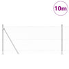 Vidaxl afrasteringspaal zilver 10 x 0,8 m (25 mm gaas) staal