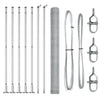 Vidaxl afrasteringspaal zilver 10 x 1,5 m (25 mm gaas) staal