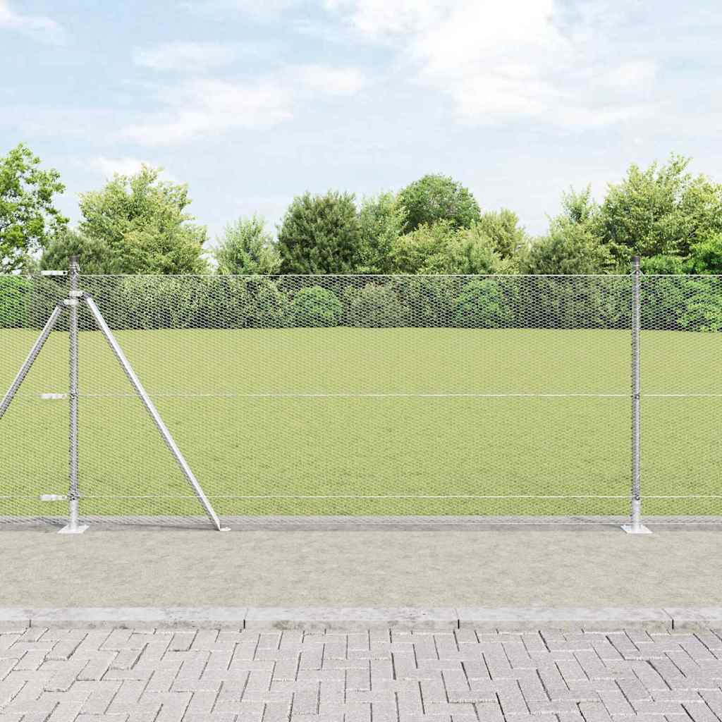 Vidaxl zeshoekig gaashek met betonnen voetstuk 25 x 0,8 m mesh