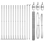Vidaxl zeshoekig gaashek met betonnen voetstuk 25 x 1,6 m mesh - afbeelding 2