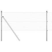 Vidaxl gelast draadhek met grondbevestiging 10 x 0,4 m zilverkleurig - afbeelding 2