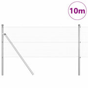 Vidaxl gelast draadhek met grondbevestiging 10 x 0,4 m zilverkleurig - afbeelding 3