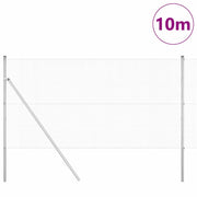 Vidaxl gelast draadhek met grondbevestiging 10 x 1,2 m zilverkleurig - afbeelding 3