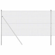 Vidaxl gelast draadhek met grondbevestiging 10 x 1,4 m zilverkleurig - afbeelding 2